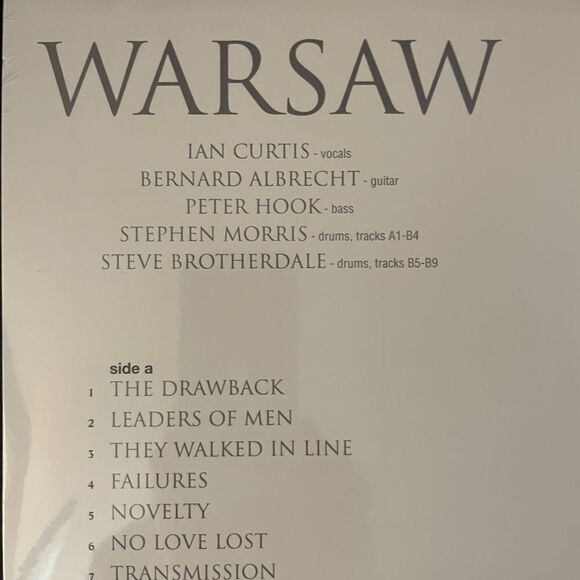 Joy Division WARSAW - Vinyl Record, Vinyl Passion 2024 Goth Indie Rock HOOKY - Picture 3 of 5